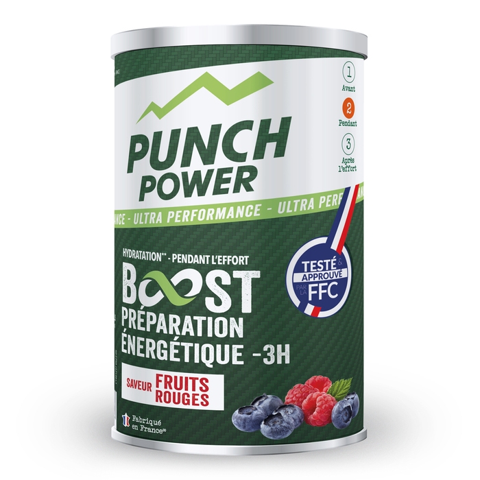 Boisson énergisante - boost - fruits rouges