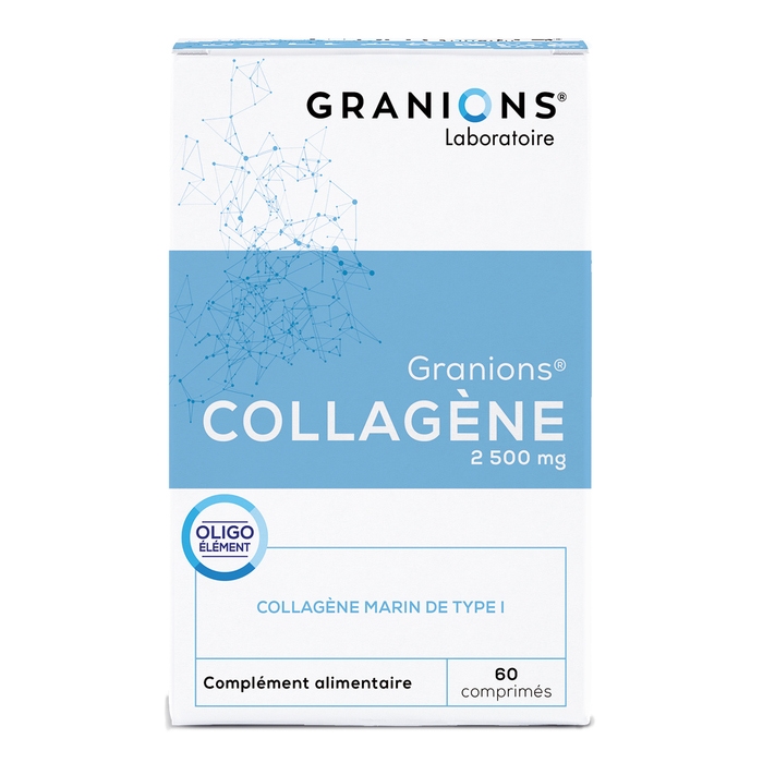 Granions Collagène 2500 mg
Collagène marin de type 1 - Repulpe la peau et agit contre les rides
