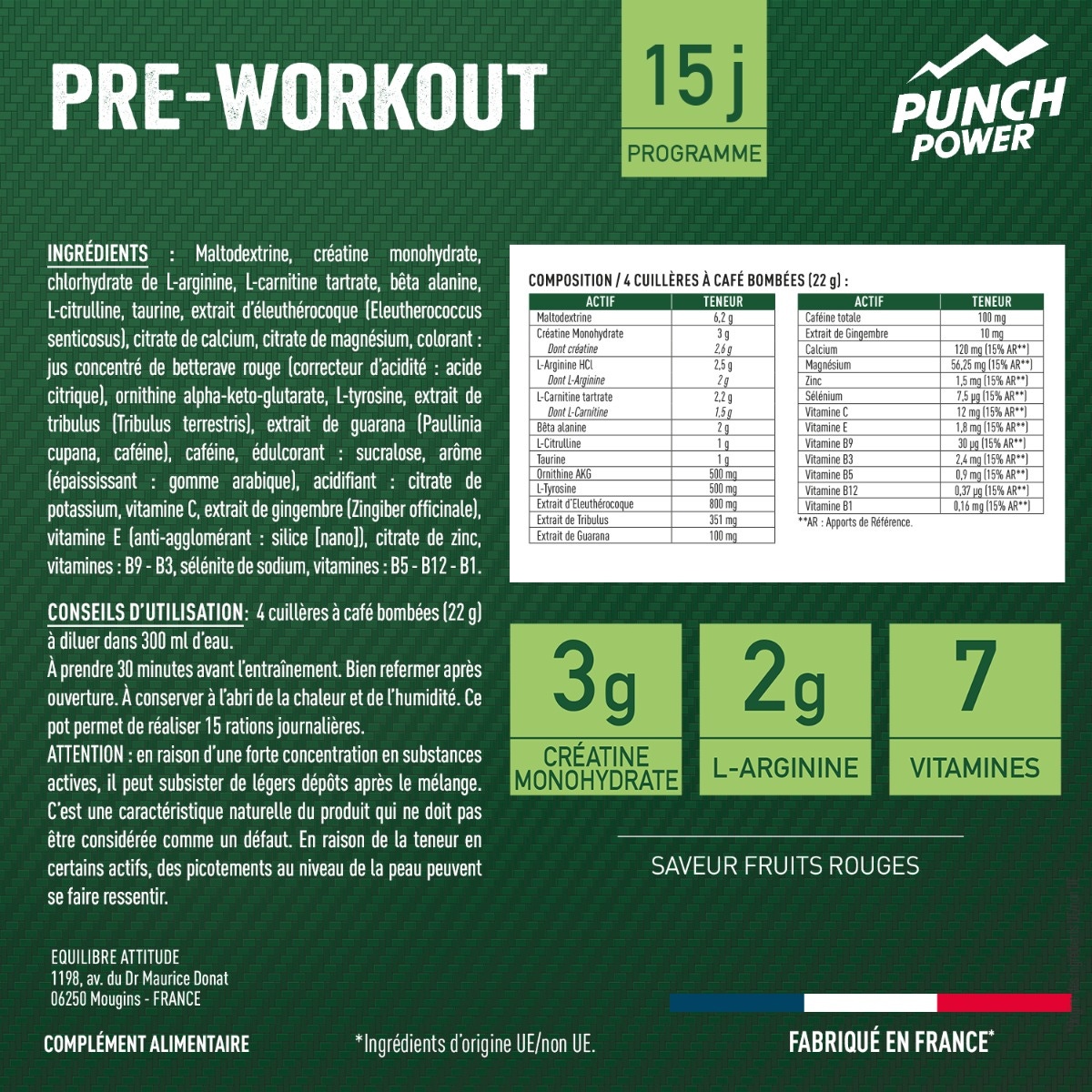 Pure Pre-Workout - Booster Energétique