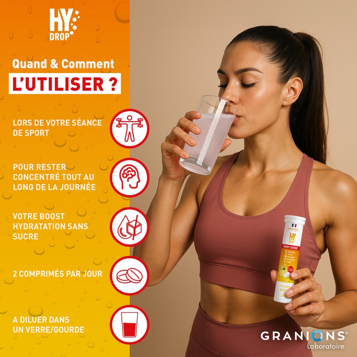 HYDROP - BOOST CAFEINE conseils d'utilisation