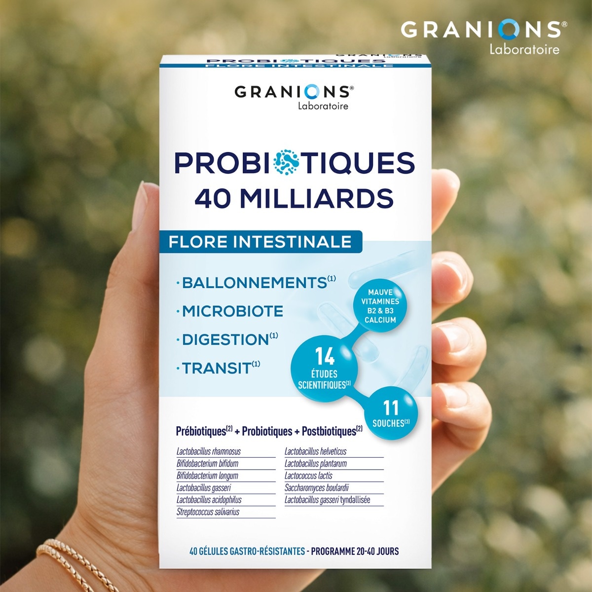 Granions - Probiotiques 40 milliards - Flore Intestinale 