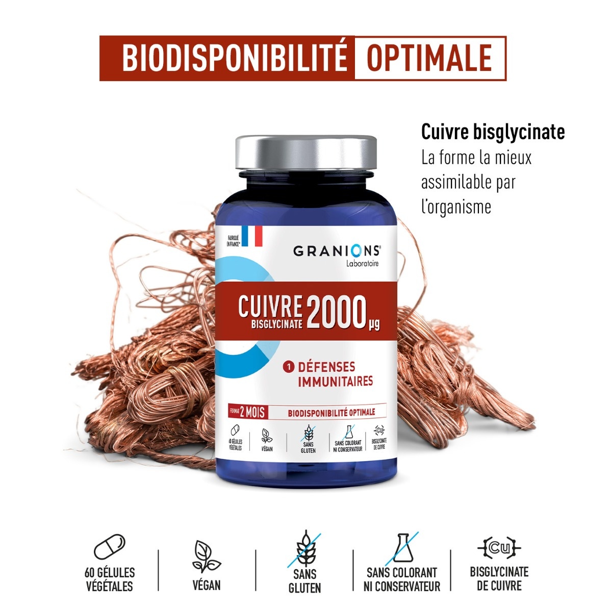 Cuivre bisglycinate 2000µg