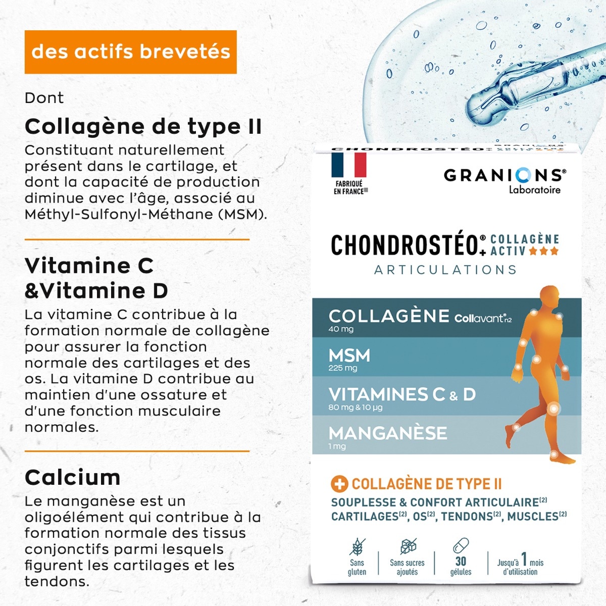 Pack chondrostéo collagène activ - 30 gélules - Protège et répare vos articulations