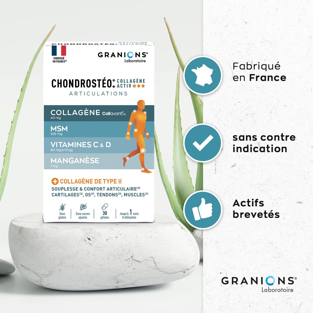 Pack chondrostéo collagène activ - 30 gélules - Protège et répare vos articulations