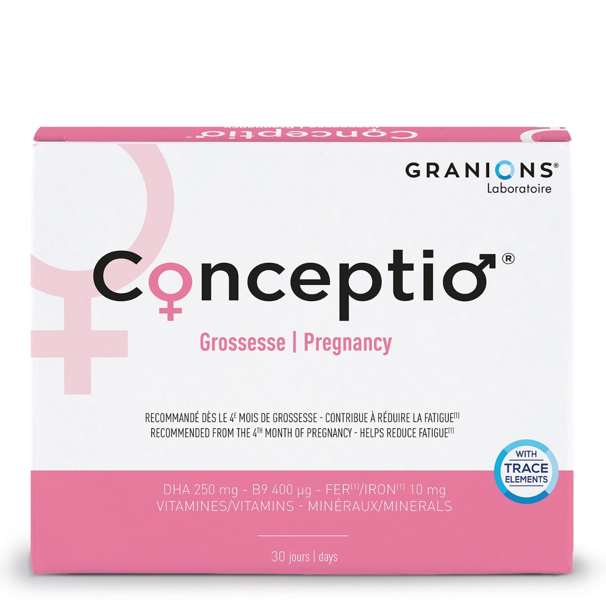 Conceptio Grossesse - DHA - B9 400 µg - Vitamines - Minéraux - Dès le 4eme mois de grossesse - 30 jours
