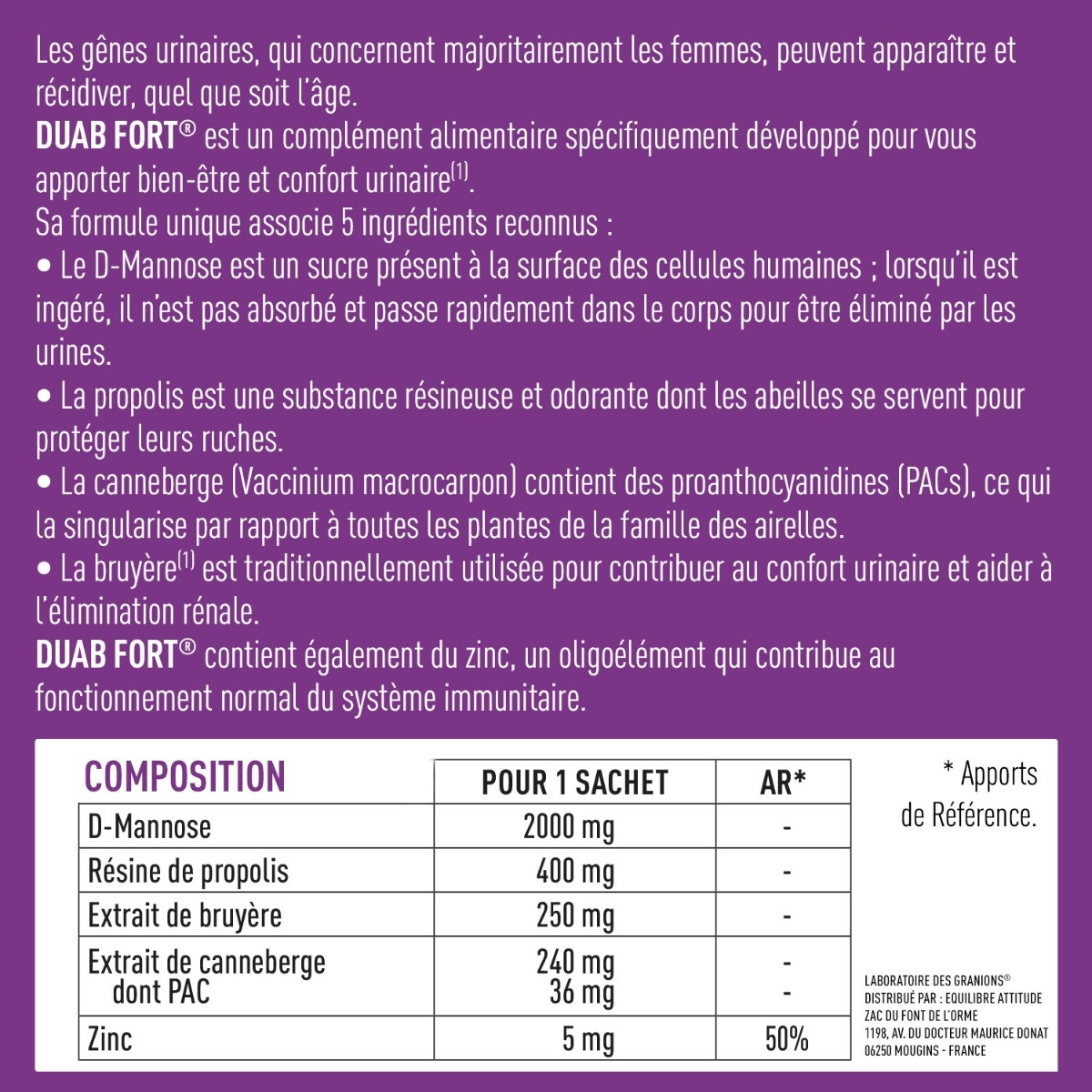 DUAB FORT - Conseils d'Utilisation