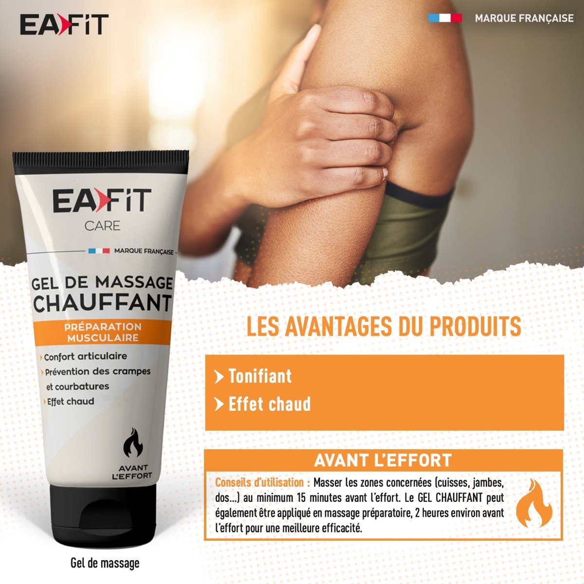 EAFIT Gel De Masaje Caliente 75 ml