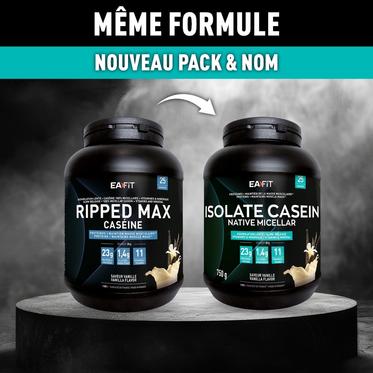 Isolate Casein - Nouveau Pack & Nom
