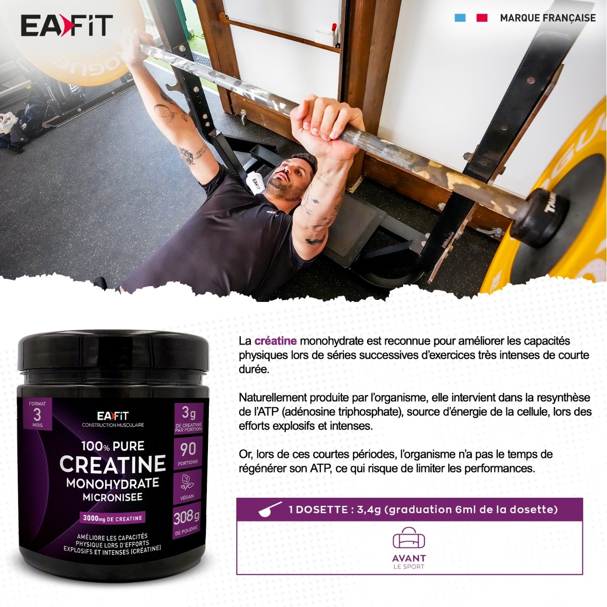 EAFIT CREATINA PURA 300 G POLVO