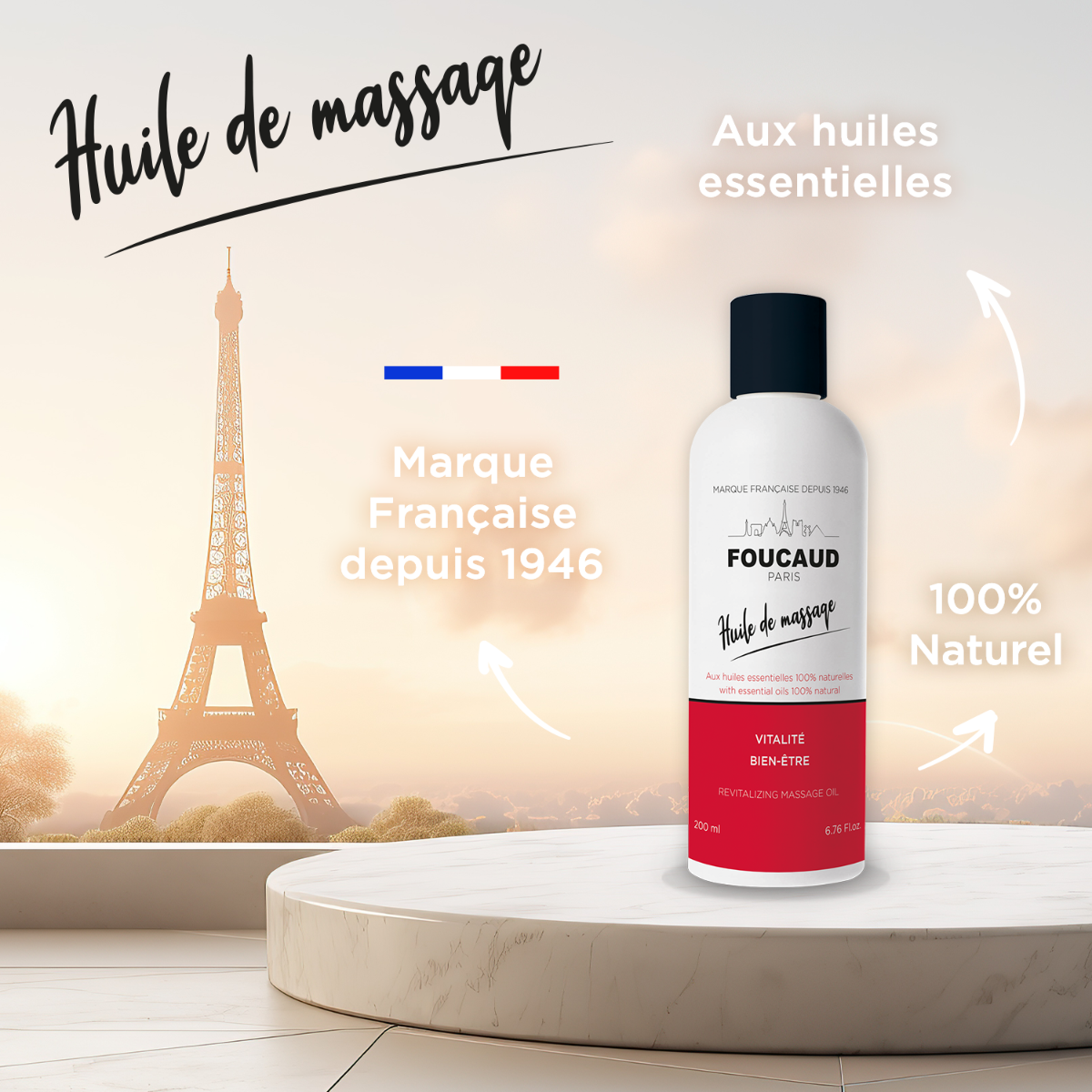 FOUCAUD Aceite de Masaje Revitalizante 200ml