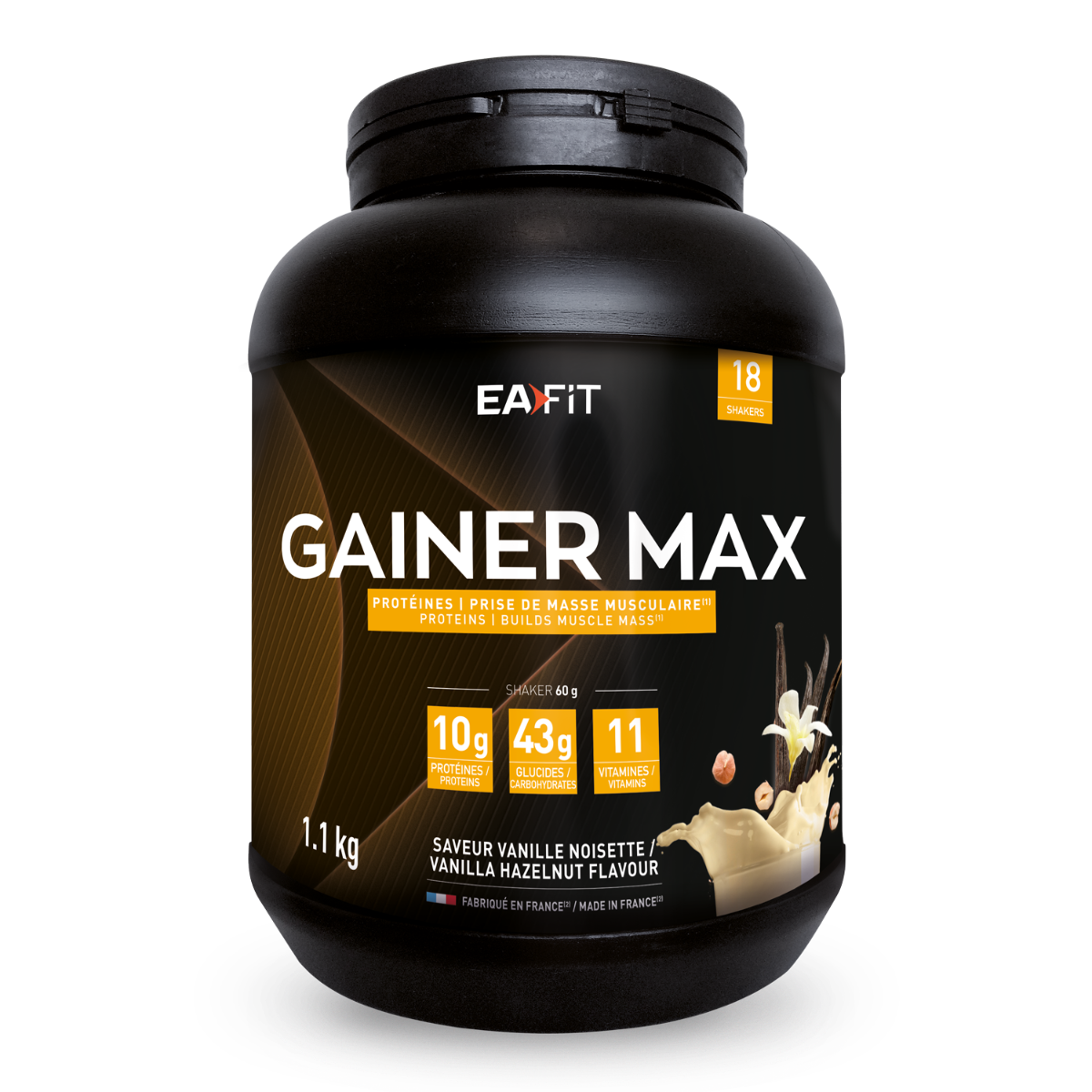 EAFIT Gainer Max Vanille Noisette 1,1 kg