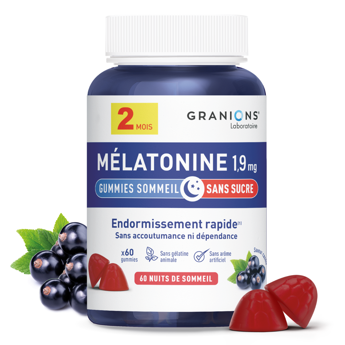 Gummies sommeil mélatonine 1,9 mg