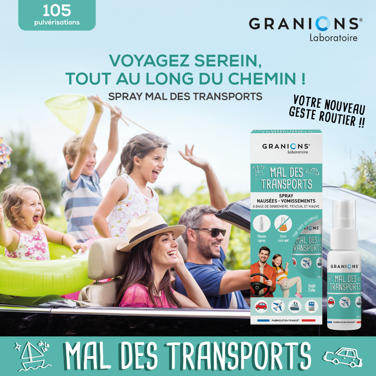 Spray mal des transports