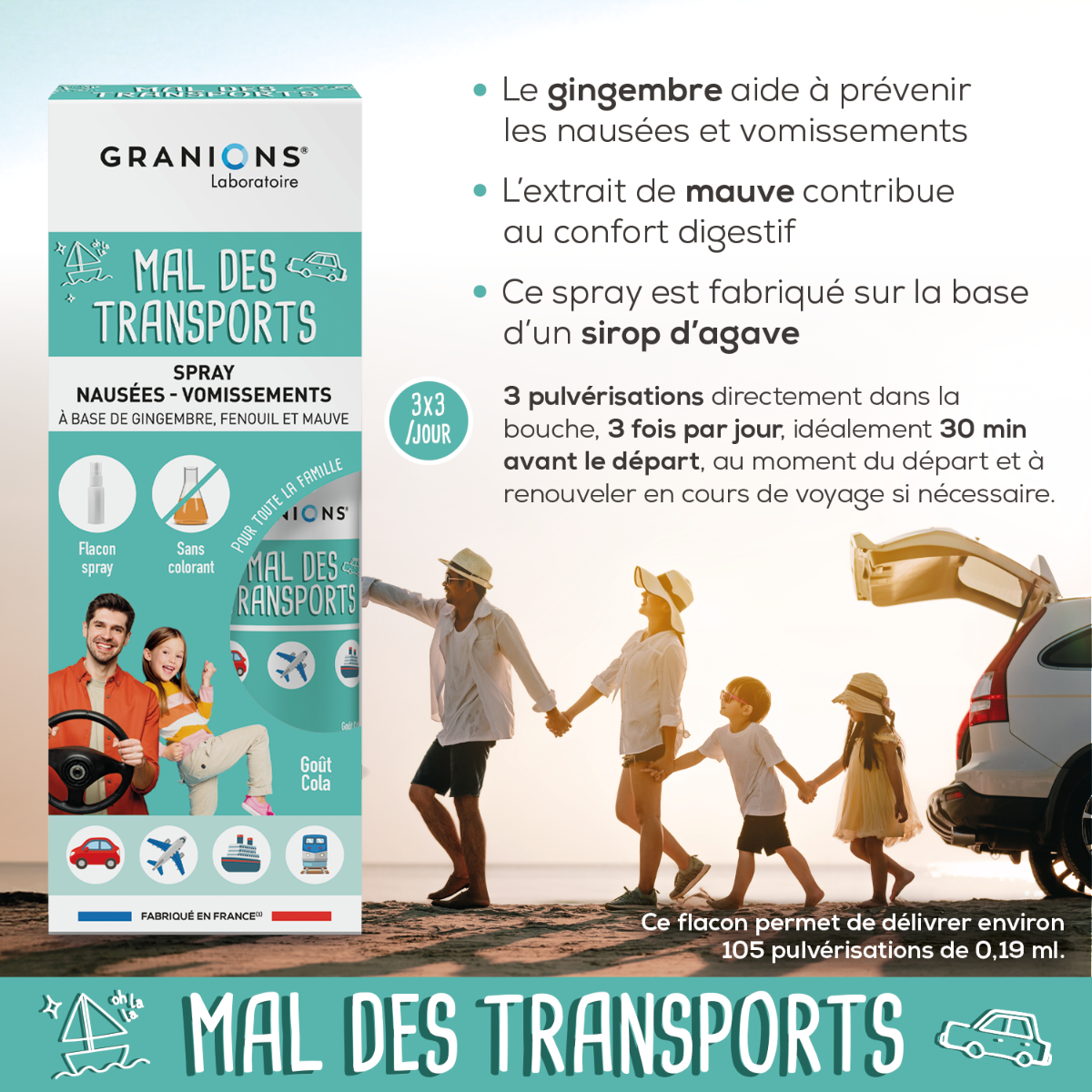 Spray mal des transports actifs