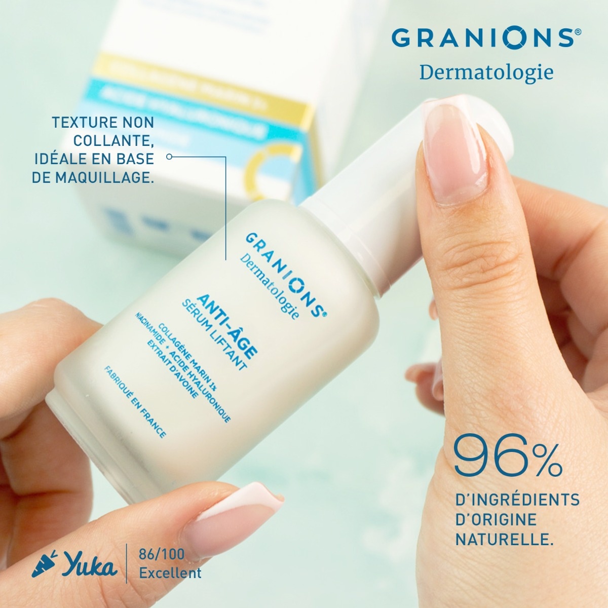GRANIONS - Sérum anti-âge liftant - Texture non collante et idéale en base de maquillage