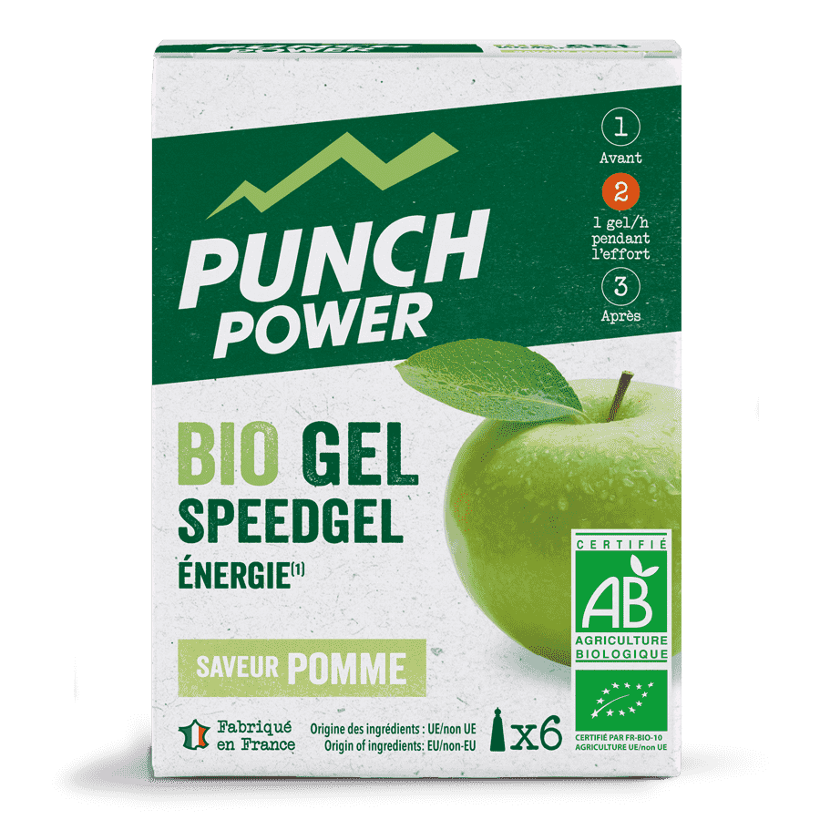 Punch Power - Bio Gel SpeedGel - Gel énergétique - Saveur Pomme - Etuit de 6
