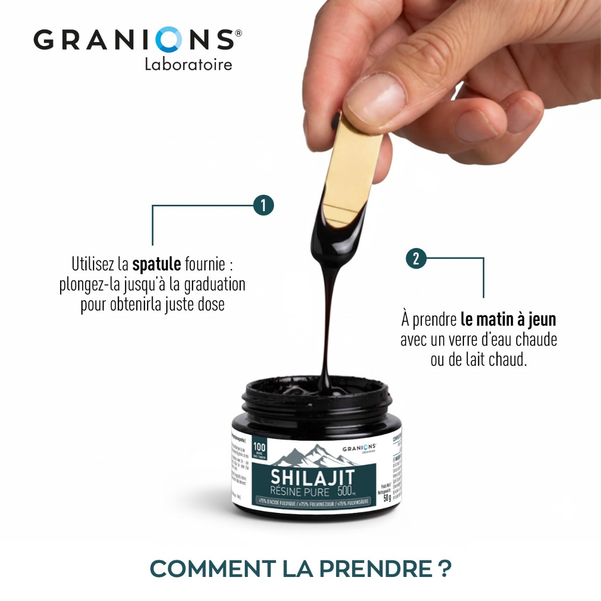 GRANIONS - Shilajit résine pure 500mg