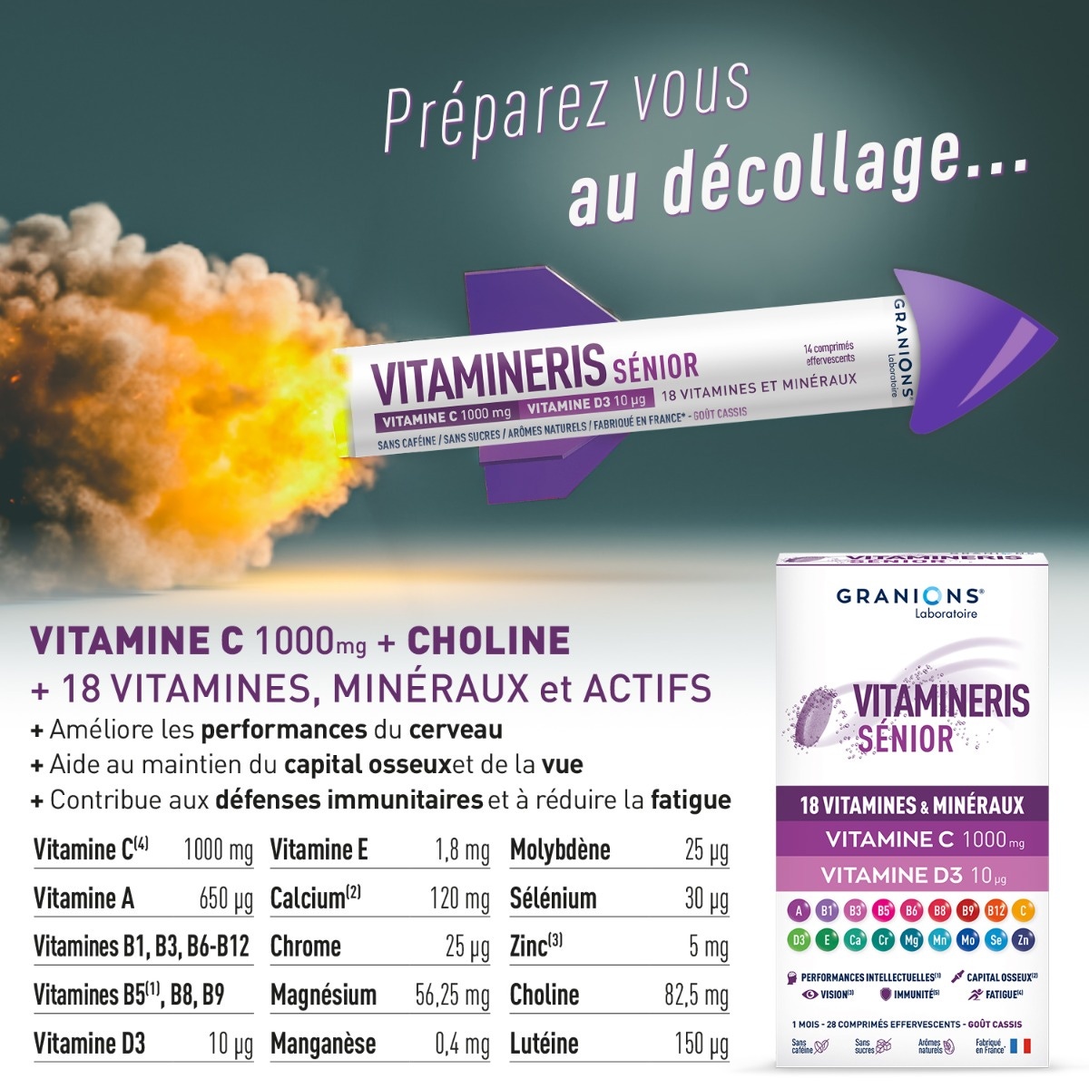Vitamineris Senior 1000mg - 30 comprimidos 