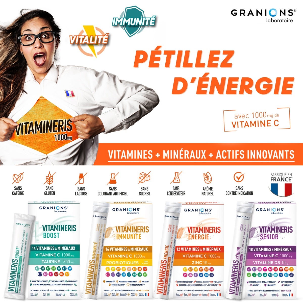 Vitamineris Senior 1000mg - 30 comprimidos 