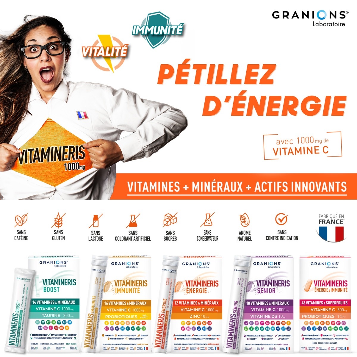 Vitamineris Energy 1000mg - 30 comprimidos 